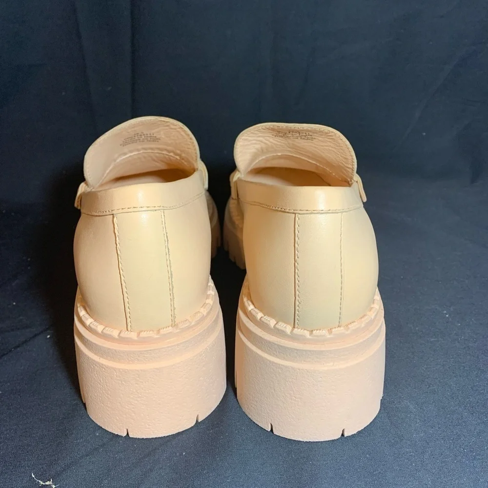 Free People Lyra Lug Sole Penny Loafer Shoes Women Size 8.5 Platform Chunky